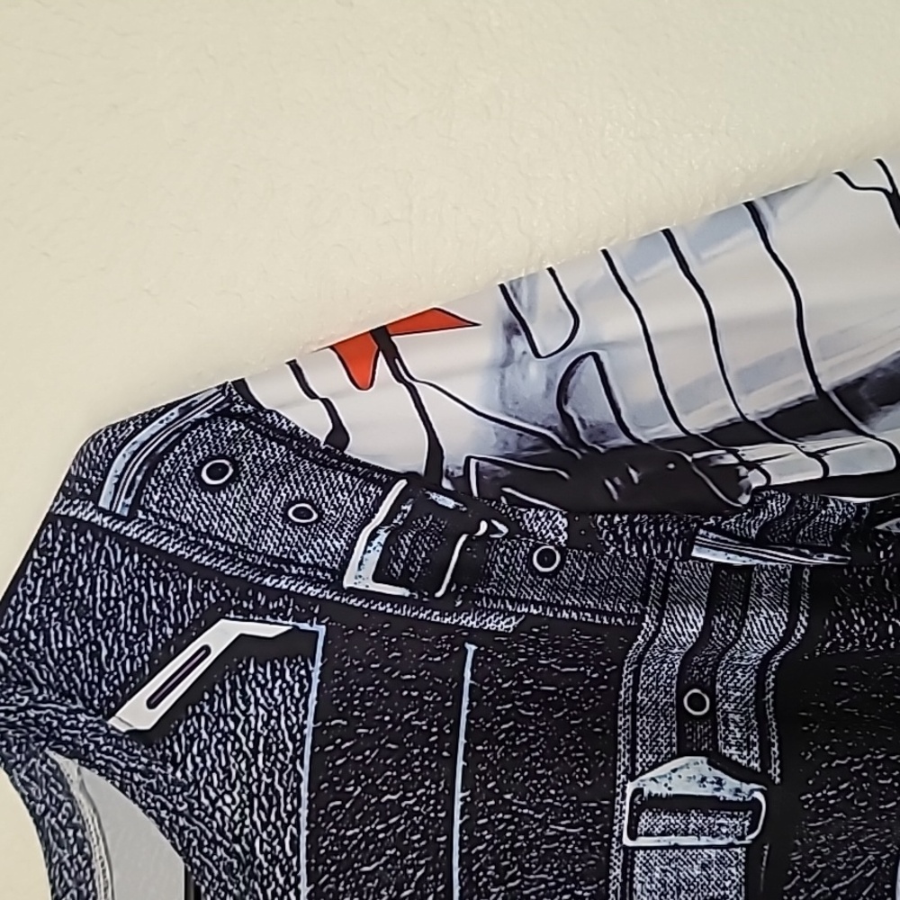 Marvel Winter Soldier Mens Graphic Compression Long Sleeve 3D Print Shirt Sz 2XL - Picture 6 of 15